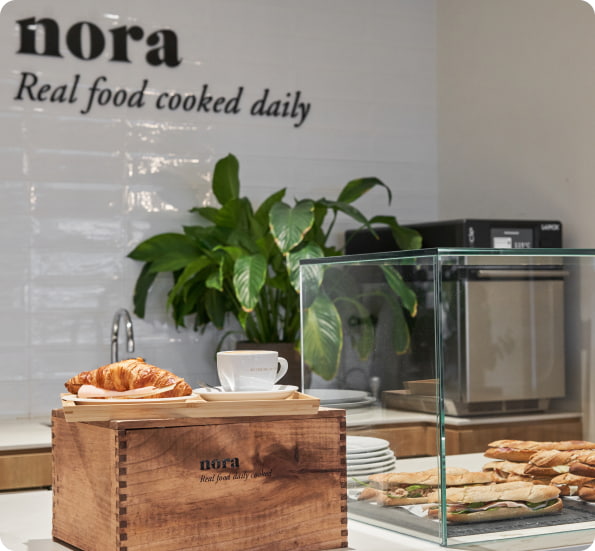 Un corner de Nora Real Food, otra opción de retribución flexible